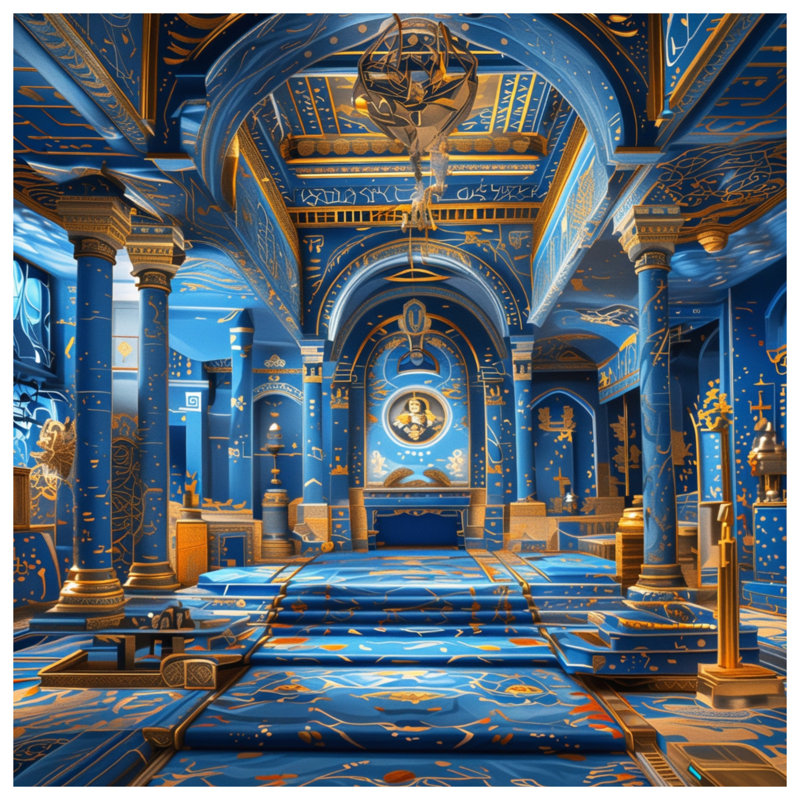 Coussins décoratifs bleus et ornés, 14 X 14 pouces