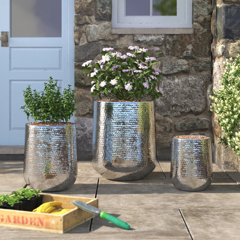 Timblin Pot Planter, Silver