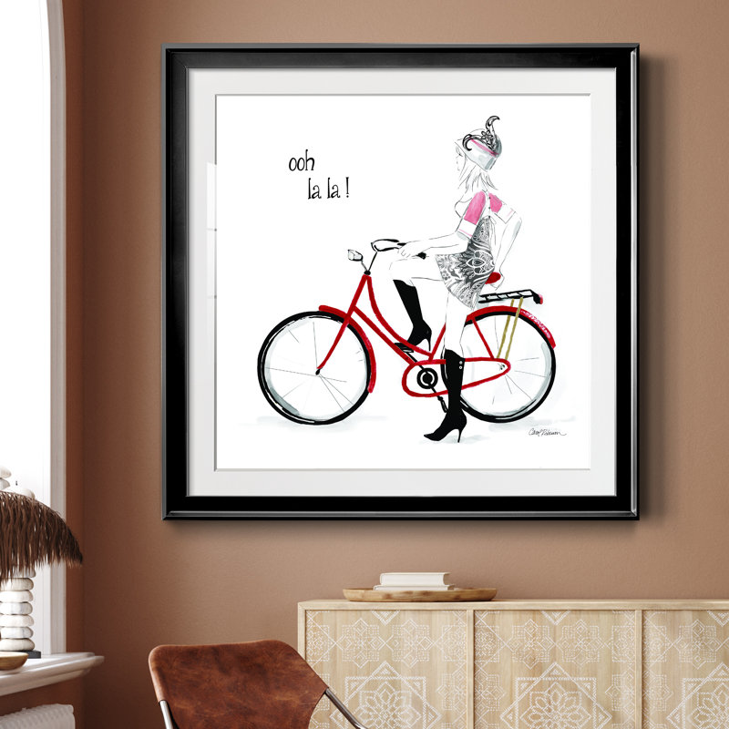 Ooh La La - cadre photo, H 26,5 po x l 26,5 po x P 1,5 po, Papier encadré noir