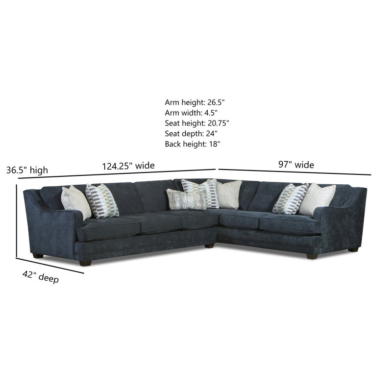 Liabah Upholstered L-Shaped Sectional, Left Hand Facing