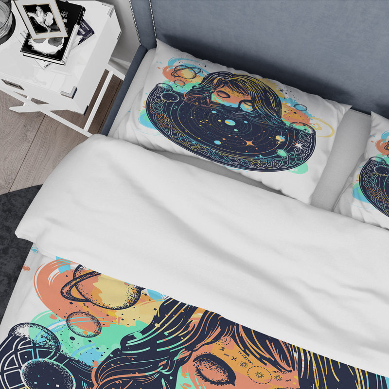 Ensemble de housse de couette Modern, Housse de couette simple + 1 taie décorative stan
