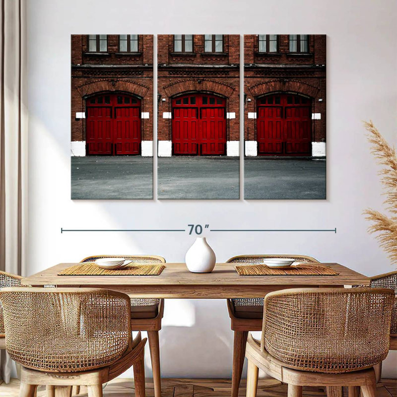 Fire Station, 42" H x 65" W