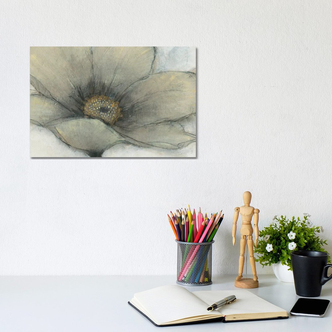 Single Cream Bloom II von Tim OToole - Galerie-verpackte Leinwand Giclée