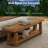 55" Solid Wood Entryway Bench with Shoe Storage, Rustic Charred Wood Grain Foyer Bench with Open Shelf for Hallway, Mudroom, Bedroom, Easy Assembly-31547342