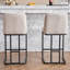 Ensemble de 2 tabourets de bar rembourrés modernes avec dossier capitonné, chaise à hauteur de comptoir avec structure en métal robuste, siège rembourré confortable pour la cuisine, le bar ou la salle à manger-359245414
