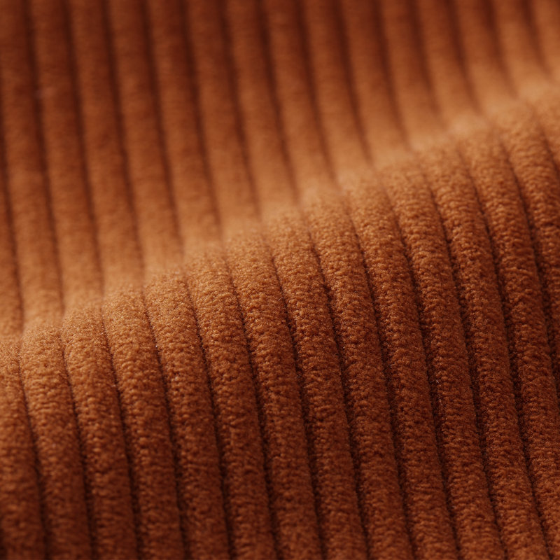Canapé en polyester à accoudoirs carrés Dereon, H 32,7 po x l 90 po x P 35 po, Corduroy Rust