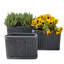 Ensemble de 3 pots à fleurs rectangulaires avec clous Randolph, 3 pièces, 23,5 po