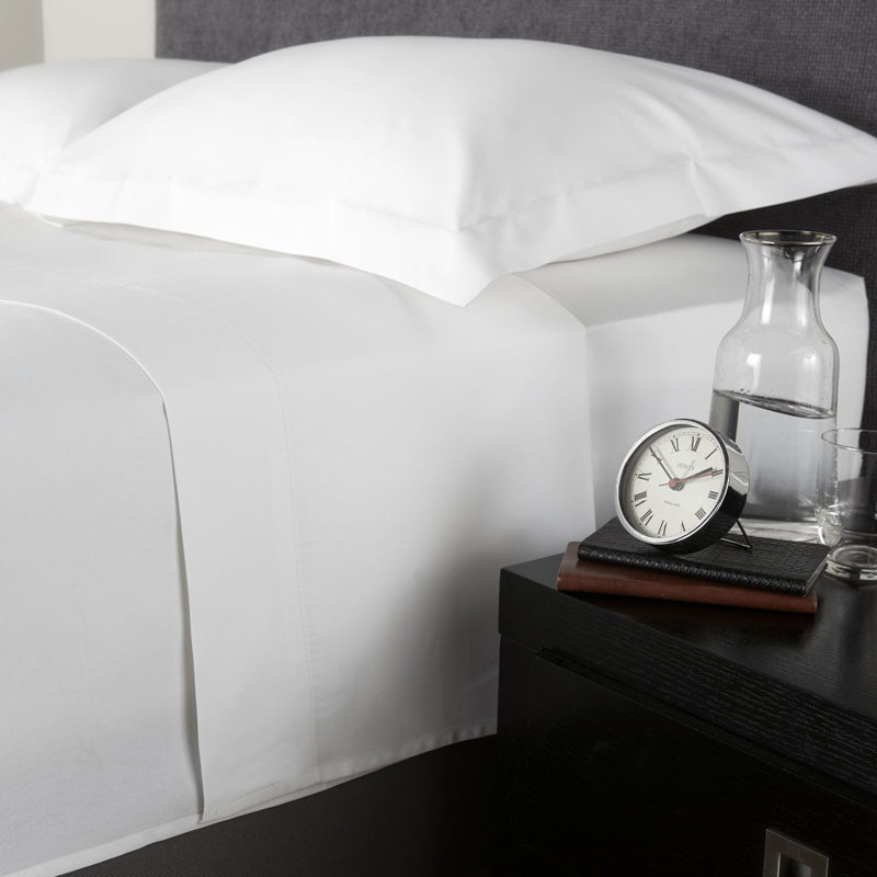 600 Thread Count Sateen Oxford Pillowcase, White
