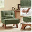 Chaise longue d'appoint rembourrée avec coussin 29,5 po Drayk-1033664841