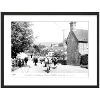 Hampstead Norreys, Church Street, Milking Time C1950 1 Piece Single Picture Frame Wall Art