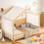 Lit sur pied avec auvent, cadre de lit double-1908607279-1908607265