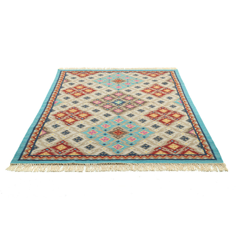 Daveric Southwestern Wool Hand Woven Area Rug, Rectangular 190 x 290cm