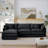 L-Shaped Modular Sectional Sofa, 3-Seater Cloud Couch with Movable Ottoman, Chenille Upholstery DIY Combination for Living Room