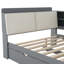 Lit plateforme en bois avec lit gigogne, tablettes et tête de lit avec rangement-865879673-865879668
