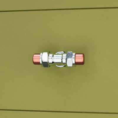 Chrome And Copper Knob - T-Shaped