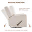 Fauteuil oscillant pivotant en chenille de 33 po de largeur Azizi-1319522381