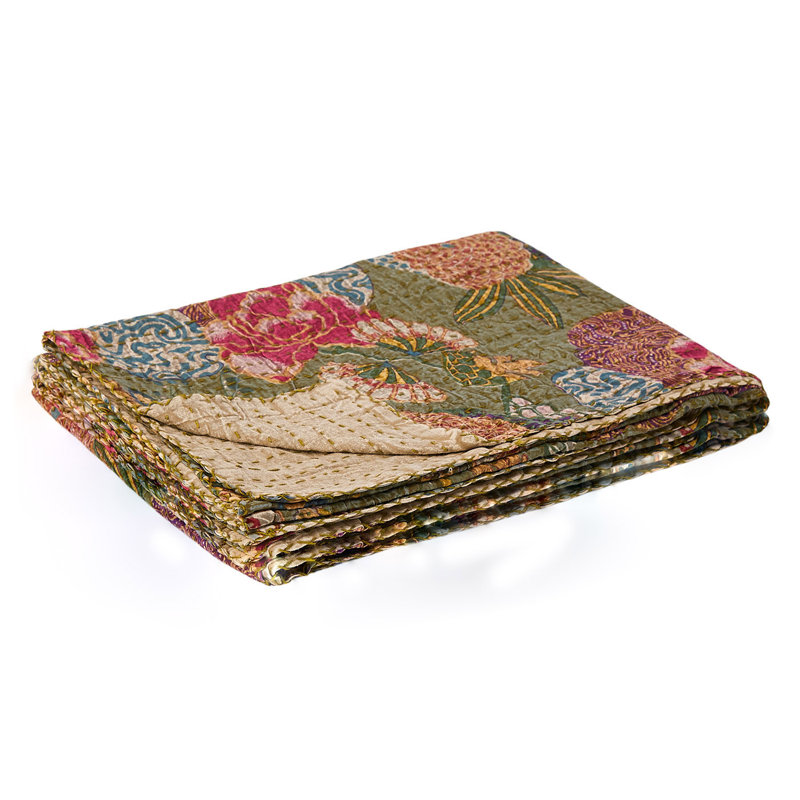 Kantha Knitted Throw Blanket
