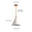 1-Light White Adjustable Iron Pendant