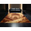 Tapis oriental moelleux et moelleux de style oriental ornemental en brun - reliure brun clair-1585479811