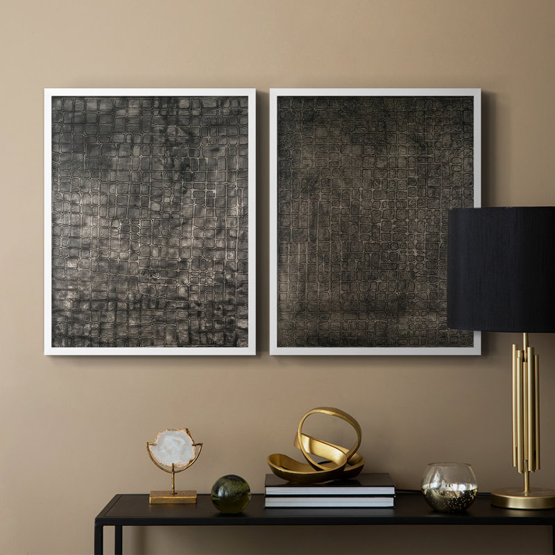 «Lattice Luster II», reproduction encadrée de qualité supérieure - prête à être accrochée - aucun clou requis - aucun clou requis