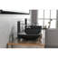Lavabo de salle de bain en verre noir mat 22 po. Robinet et bonde escamotable. Style classique. Corrosion contre la rouille. Ensemble complet d'évier avec cuve rectangulaire. Conception élégante. Corrosion. Tout compris
