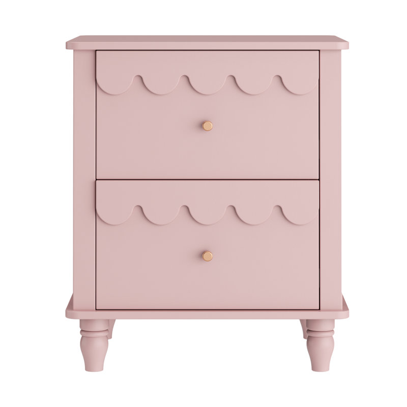 Table de chevet en forme de nuage de 19,7 po Dorlan, Rose