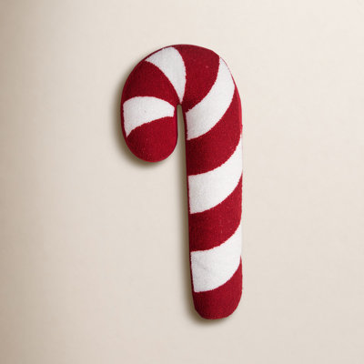 11" x 25" Candy Cane Shaped Pillow