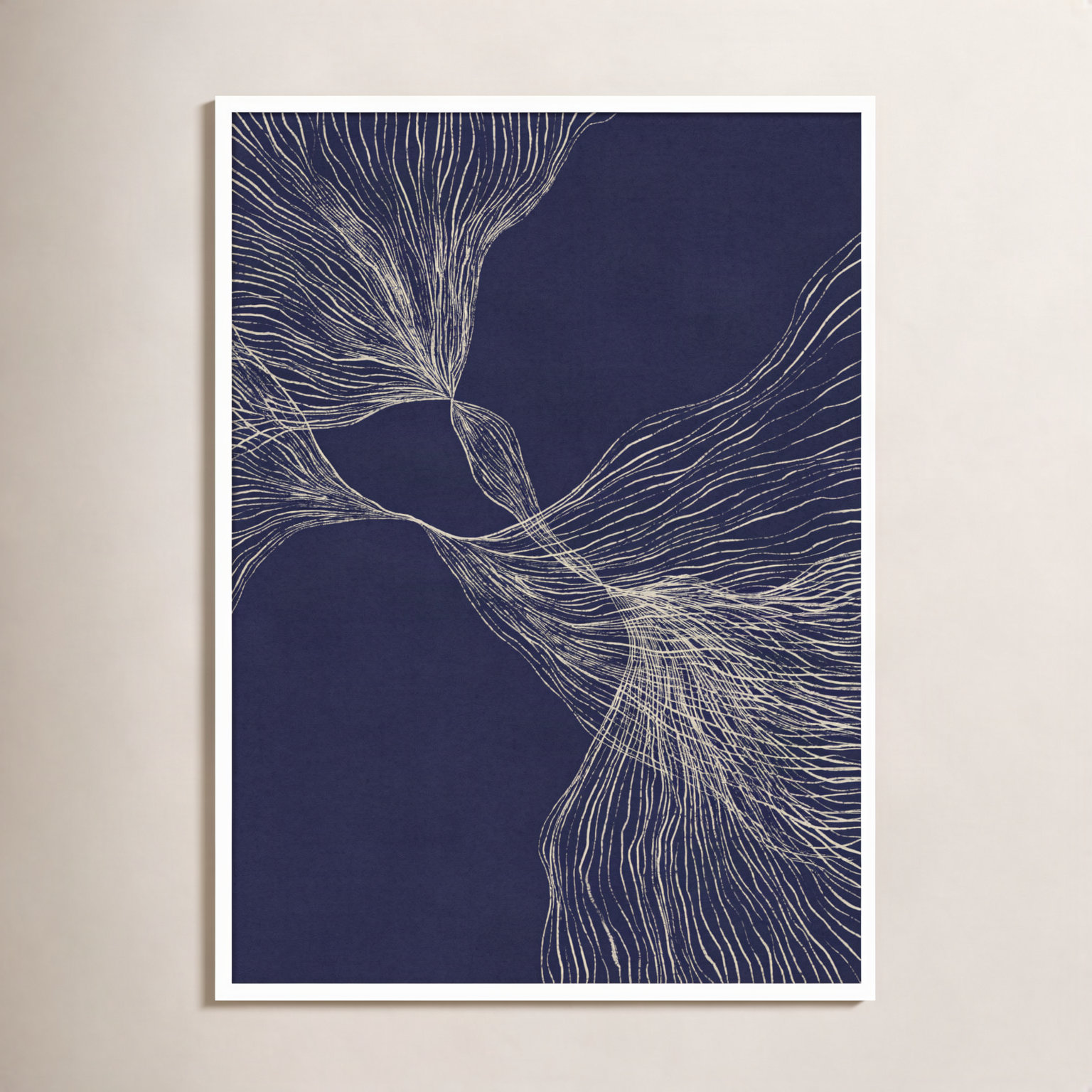 Interaction 1 by Alisa Galitsyna, 41" H x 31" W x 1" D, White