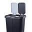 40L Dual Kitchen Recycling Bin with Pedal, 2 Compartments, Slim Space-Saving Design-1223503518
