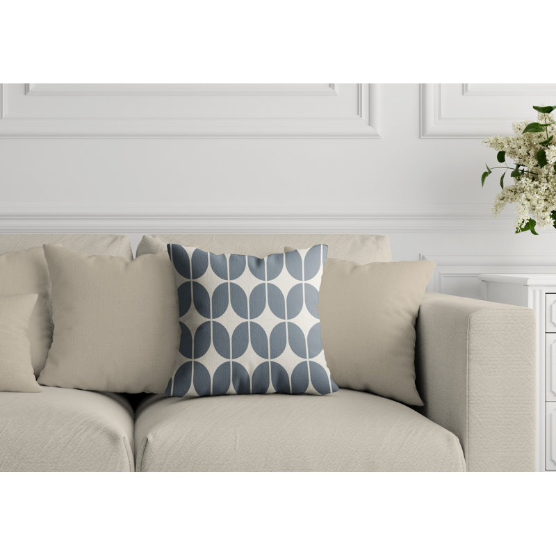 Housse et insert de coussin extérieur d'extérieur, 15 po x 15 po, gris, Carré