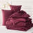 Bedsure Full Pintuck Bed-in-a-Bag- Burgundy Pinch Pleat Comforter with Sheets, Pillowcases & Shams-114250861-103425111