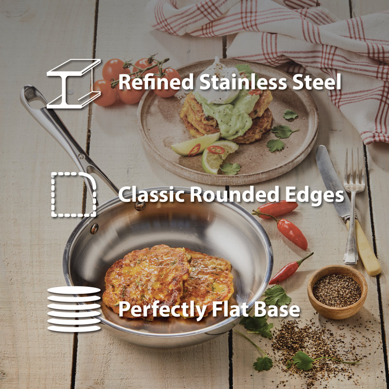 Stainless Steel Non-Stick Frying Pan, 8"