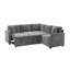 Canapé modulaire Canapé-lit modulaire en L de 81,9 po avec canapé-lit et compartiment de rangement dissimulé-1158509783