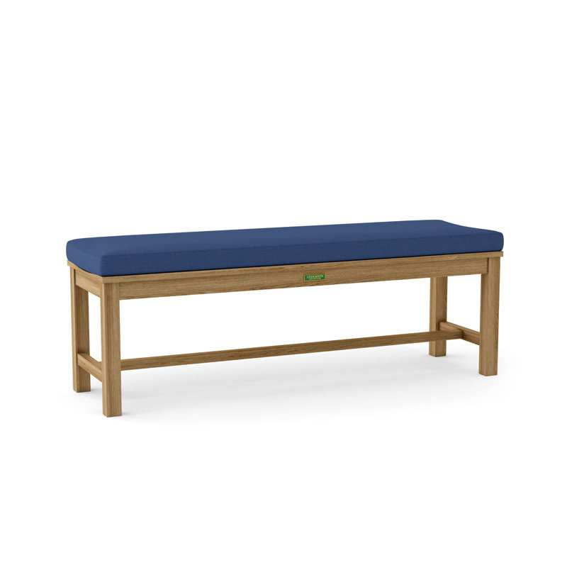 Casablanca Outdoor Teak Dining Bench, Canvas - Navy