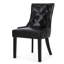 Chaises de salle à manger à la mode pour 2 personnes - Pu noir, pi