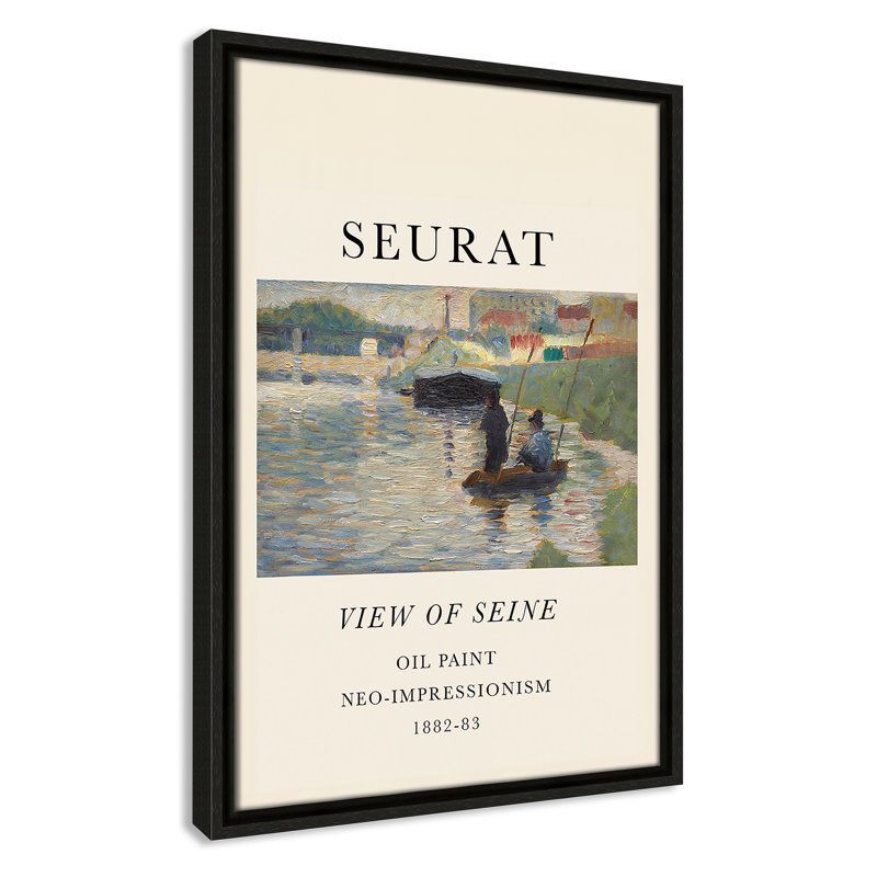 Collection «Old View» par Georges Seurat, Cadre flottant espresso, Non, H 19,5 po x l 13,5 po x P 2 po