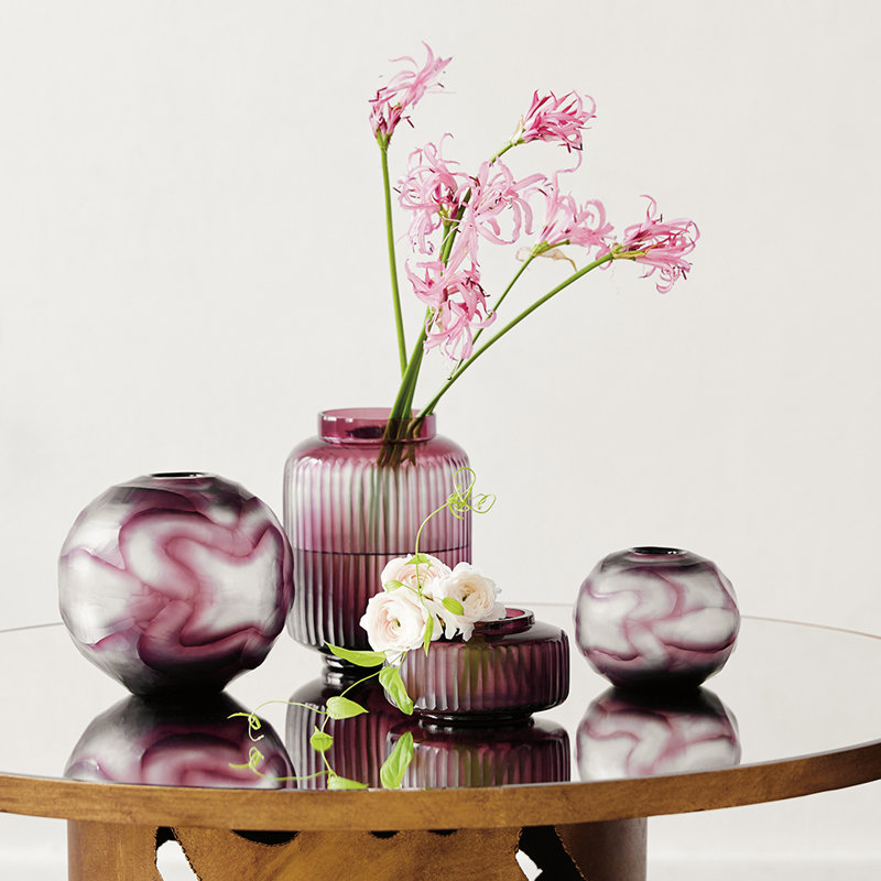 Planeta Glass Table Vase, Lilac, Small