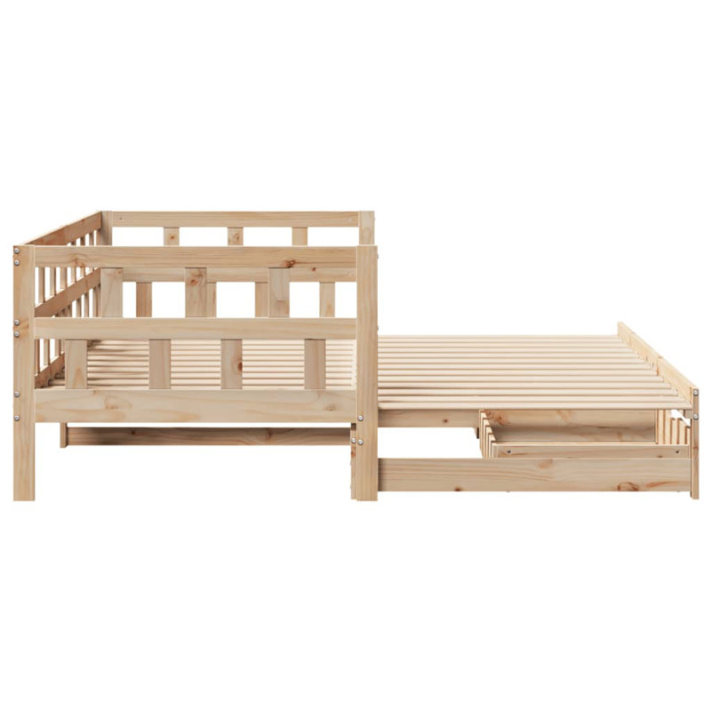 Rittie Solid Wood with Trundle, Natural