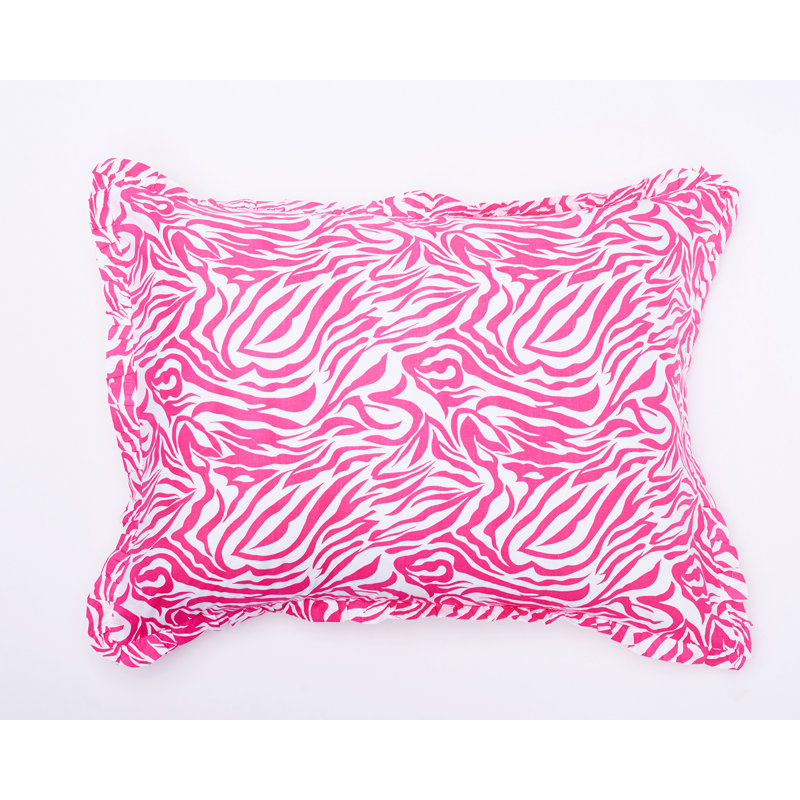 Bani Polyester Animal Print Sham - Euro, 26" H x 26" W, Pink