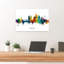 Vibrant Frankfurt Skyline by Michael Tompsett - Wrapped Canvas Print-35937682