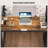 Bunk Bed With Desk, Full Over Full Bunk Beds With 5 Storage Drawers And Charging Station, Rustic Brown-370791023-420605463