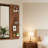 47.6*15.7In Wall Mounted Full Body Mirror Walnut, Multifunctional Panel With Shelf Hook For Living Room-1531170450
