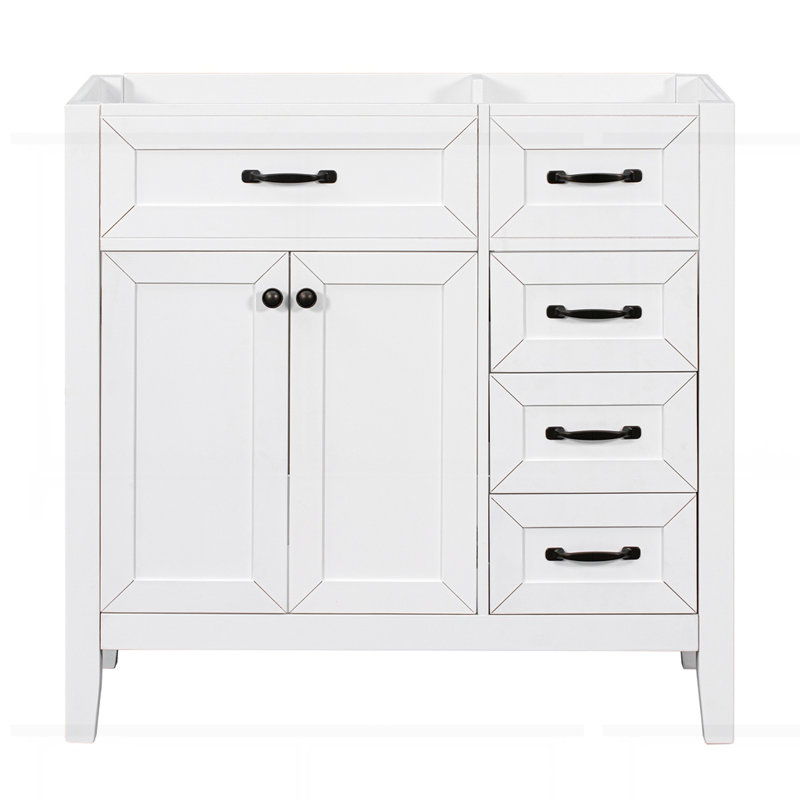 36" Bathroom Vanity without Sink, White