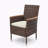 4-Piece All-Weather Brown Rattan Patio Dining Chair-582017332
