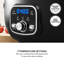 Sur La Table SLT16010BLK Core 3.5 Litre Digital Slow Cooker for Stews and Casseroles, Digital LED Screen, 3 Temperature Functions, Removable Aluminium Pot, Energy Saving, 200W, Black-129480786