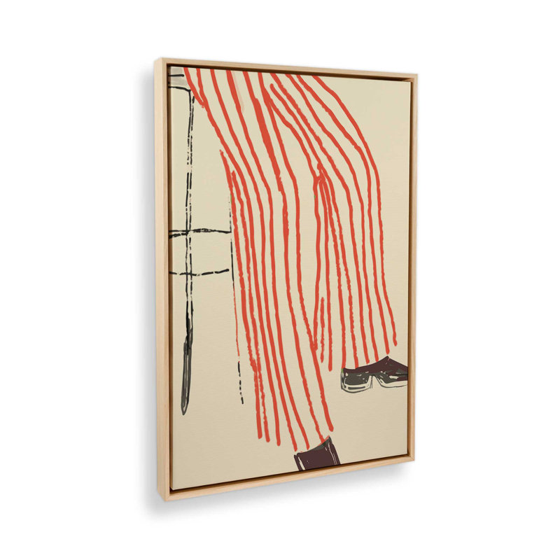 «Stripe Pants» par Garima Dhawan, reproduction d'art, Noir, H 24 po x l 18 po