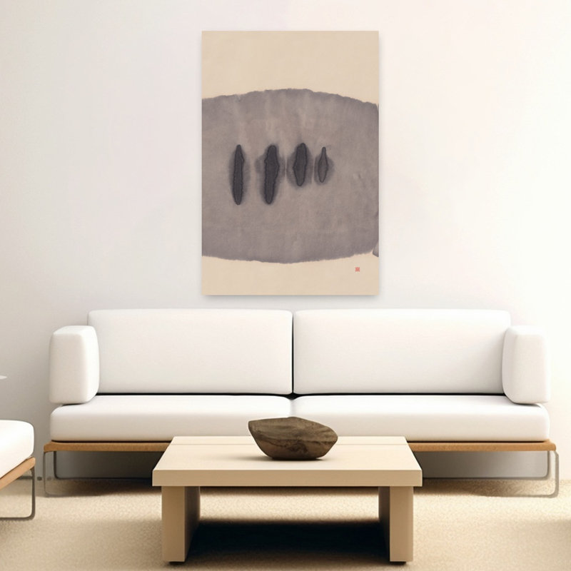 Contemporary Art Abstract Peaceful Serene Cypress Tree Landscape Wall Art - Wrapped Canvas Print, 152.4 cm H x 101.6 cm W