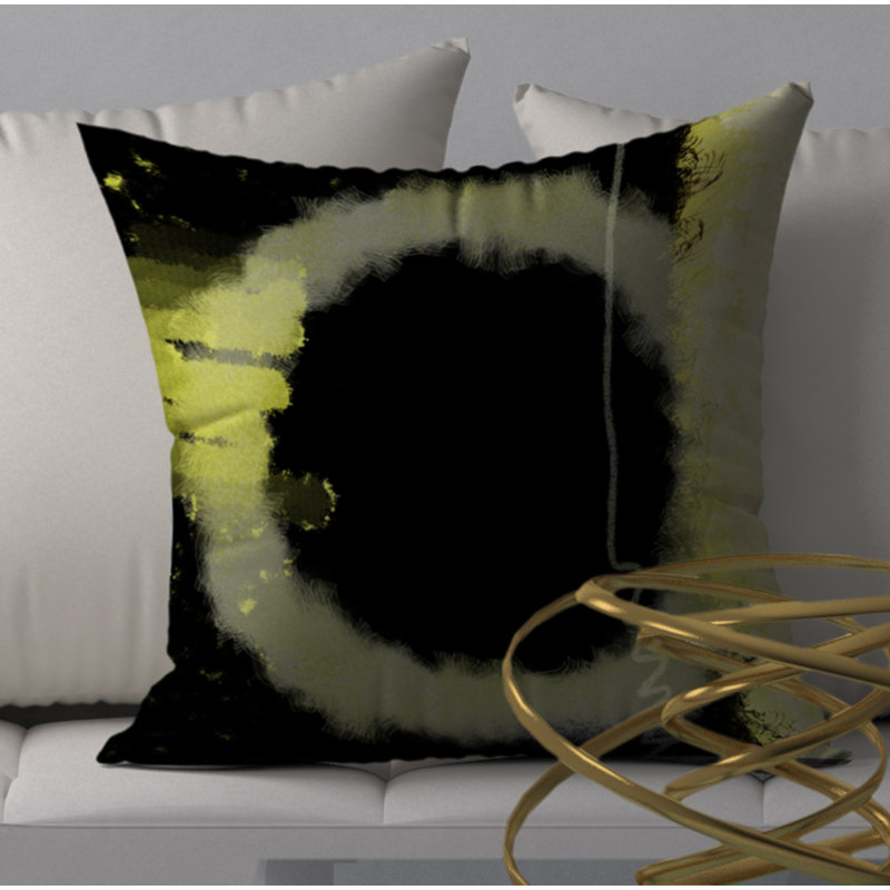 Housse de coussin carrée scintillante et insert, H 24 po x l 24 po