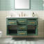 Meuble-lavabo mural moderne avec lavabo en céramique, 4 tiroirs et portes à fermeture en douceur Modern