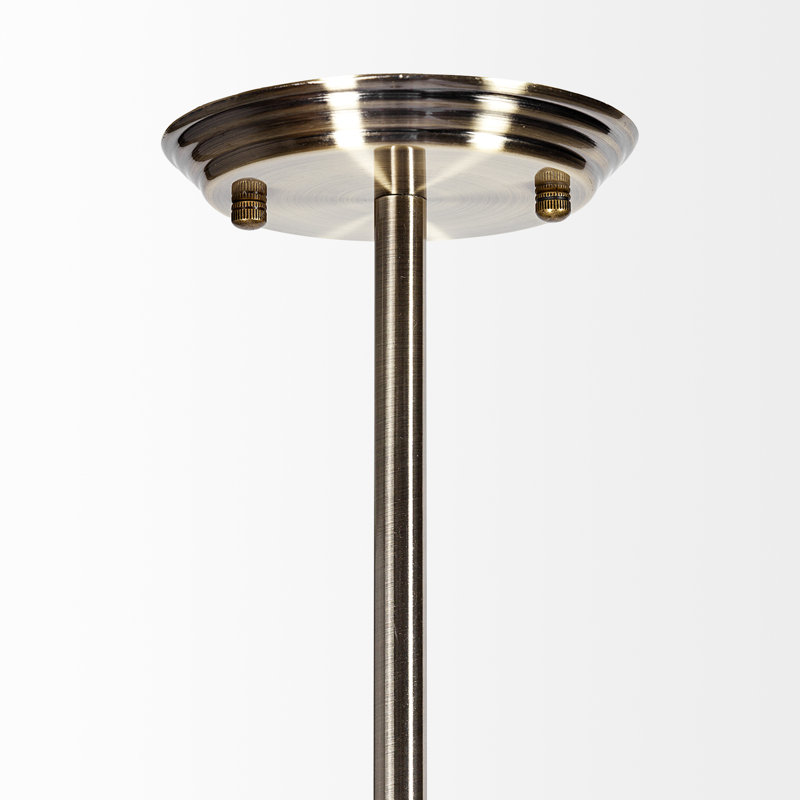 Lustre linéaire moderne à 3 lumières Spoutnik, Champagne antique